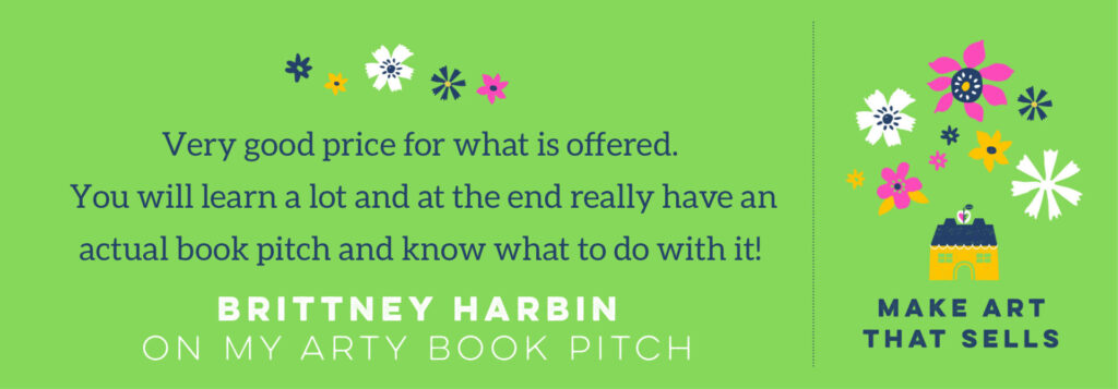 MABP testimonial by Brittney Harbin for My Arty Book Pitch