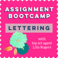 November 1 assignment bootcamp lettering lilla square