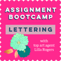 November 1 assignment bootcamp lettering lilla square